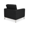 Buy Designer Armchair with Footrest - Upholstered in Cashmere - Konel Black 16513 in the United Kingdom