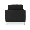 Buy Designer Armchair with Footrest - Upholstered in Cashmere - Konel Black 16513 home delivery