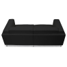 Buy Polyurethane Leather Upholstered Sofa - 2 Seater - Cawa Black 16611 in the United Kingdom