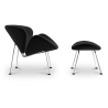 Buy Designer Armchair with Footrest - Upholstered - Chunk Black 16762 - prices