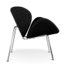 Buy Designer Armchair with Footrest - Upholstered in Leather - Chunk Black 16763 in the United Kingdom