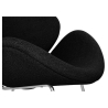 Buy Designer Armchair with Footrest - Upholstered in Leather - Chunk Black 16763 - in the UK