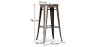 Industrial Design Bar Stool - Wood & Steel - 76cm - Stylix image 7