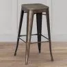Industrial Design Bar Stool - Wood & Steel - 76cm - Stylix image 7