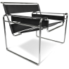 Buy Lounge Chair - Leatherette & Metal - Ivan Black 16815 - prices