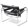 Buy Lounge Chair - Leather and Metal - Ivan Black 16816 home delivery