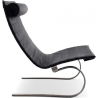 Buy Leather Armchair - Design Lounger - Bloy Black 16830 at Privatefloor