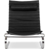 Buy Leather Armchair - Design Lounger - Bloy Black 16830 - in the UK