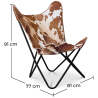 Buy Butterfly Design Chair - Pony Print - Leather - Blop Brown pony 58893 - prices