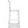Bar Stool with Backrest - Transparent Design - 75cm - Victoria Queen image 7