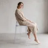Bar Stool with Backrest - Transparent Design - 75cm - Victoria Queen image 7