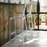 Bar Stool with Backrest - Transparent Design - 75cm - Victoria Queen image 7