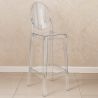 Bar Stool with Backrest - Transparent Design - 75cm - Victoria Queen image 7
