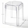 Stool Low Transparent - 47cm - Victoria Queen image 7