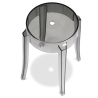 Buy Industrial Design Bar Stool - Transparent - 47cm - Victoria Queen Light grey 29572 in the United Kingdom