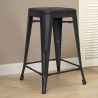 Industrial Design Bar Stool - Matte Steel - 60cm - Stylix image 7