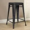 Industrial Design Bar Stool - Matte Steel - 60cm - Stylix image 7