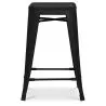 Industrial Design Bar Stool - Matte Steel - 60cm - Stylix image 7
