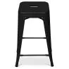 Industrial Design Bar Stool - Matte Steel - 60cm - Stylix image 7
