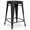 Industrial Design Bar Stool - Matte Steel - 60cm - Stylix image 7