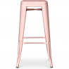 Buy Industrial Design Bar Stool - Matte Steel - 76cm - Stylix Pastel pink 58994 - in the UK