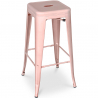 Buy Industrial Design Bar Stool - Matte Steel - 76cm - Stylix Pastel pink 58994 in the United Kingdom