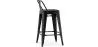 Bar Stool with Backrest Industrial Design - 60cm - Stylix image 7