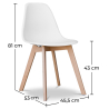 Buy Dining Chair - Scandinavian Style - Denisse White 58593 - in the UK