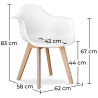 Buy Dining Chair with Armrests - Scandinavian Style - Dominic Black 58595 - prices