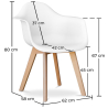 Buy Dining Chair with Armrests - Scandinavian Style - Dominic Black 58595 at Privatefloor