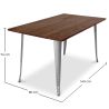 Rectangular Dining Table - Industrial - Wood - Tawny image 7