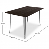 Buy Stylix Dining Table - 140 cm - Dark Wood Steel 58996 with a guarantee