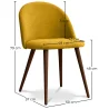 Dining Chair - Upholstered in Fabric - Scandinavian Style - Evelyne image 7