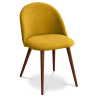 Buy Dining Chair - Upholstered in Fabric - Scandinavian Style - Evelyne Yellow 58982 in the United Kingdom