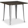 Buy Square Dining Table - Industrial Design - Wood and Metal - Stylix Steel 58995 - in the UK