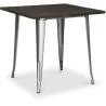 Square Dining Table - Industrial Design - Wood and Metal - Stylix image 7
