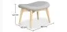 Ottoman upholstered in linen - Scandinavian design - Wood - Kontor image 7