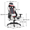 Buy Office Chair with Armrests - Desk Chair with Castors - Gamer - Guy White 59025 home delivery