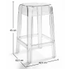 Transparent Design Stool - 65cm - Victoria Queen image 7