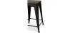 Bar Stool - Industrial Design - Wood & Steel - 60cm -Stylix image 7