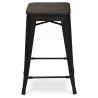 Bar Stool - Industrial Design - Wood & Steel - 60cm -Stylix image 7
