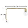 Buy Wall Lamp - Golden Tube - Siena Gold 59029 home delivery