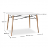 Buy Rectangular Dining Table - Scandinavian Design - Wood - 110 x 80 cm White 59075 - in the UK