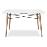 Buy Rectangular Dining Table - Scandinavian Design - Wood - Deswick White 59075 - in the UK