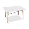 Buy Rectangular Dining Table - Scandinavian Design - Wood - 110 x 80 cm White 59075 in the United Kingdom