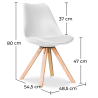 Buy Dining Chair - Scandinavian Style - Denisse White 58292 - in the UK