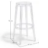 Transparent Design Stool - 75cm - Arthur image 7