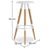 Buy Wooden Bar Stool - Scandinavian Design - Matu White 59144 - prices