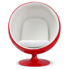 Buy Ball Design Armchair - Upholstered in Faux Leather - Baller White 19541 - in the UK