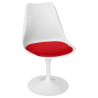 Buy Dining Chair - White Swivel Chair - Tulip Red 59156 in the United Kingdom